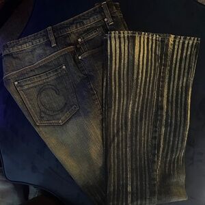 Crest Black and Gray Flare Jeans